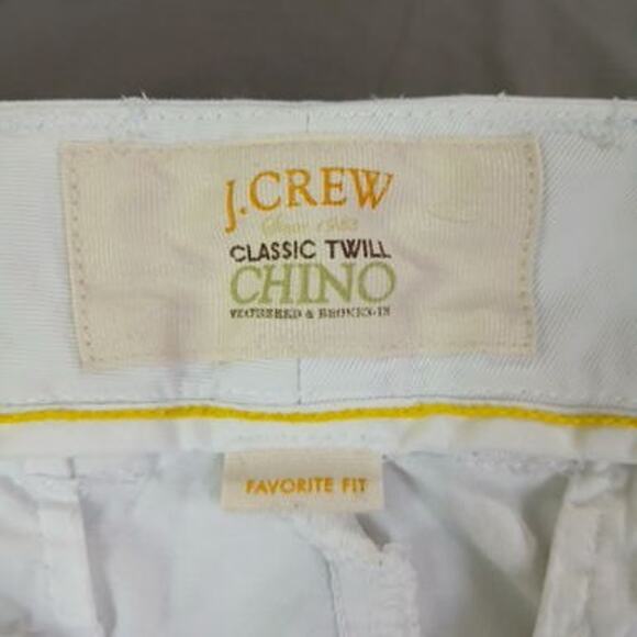 J. Crew Classic Twill Chino Favorite Fit White Petite 10 capris cropped cotton - Picture 2 of 8